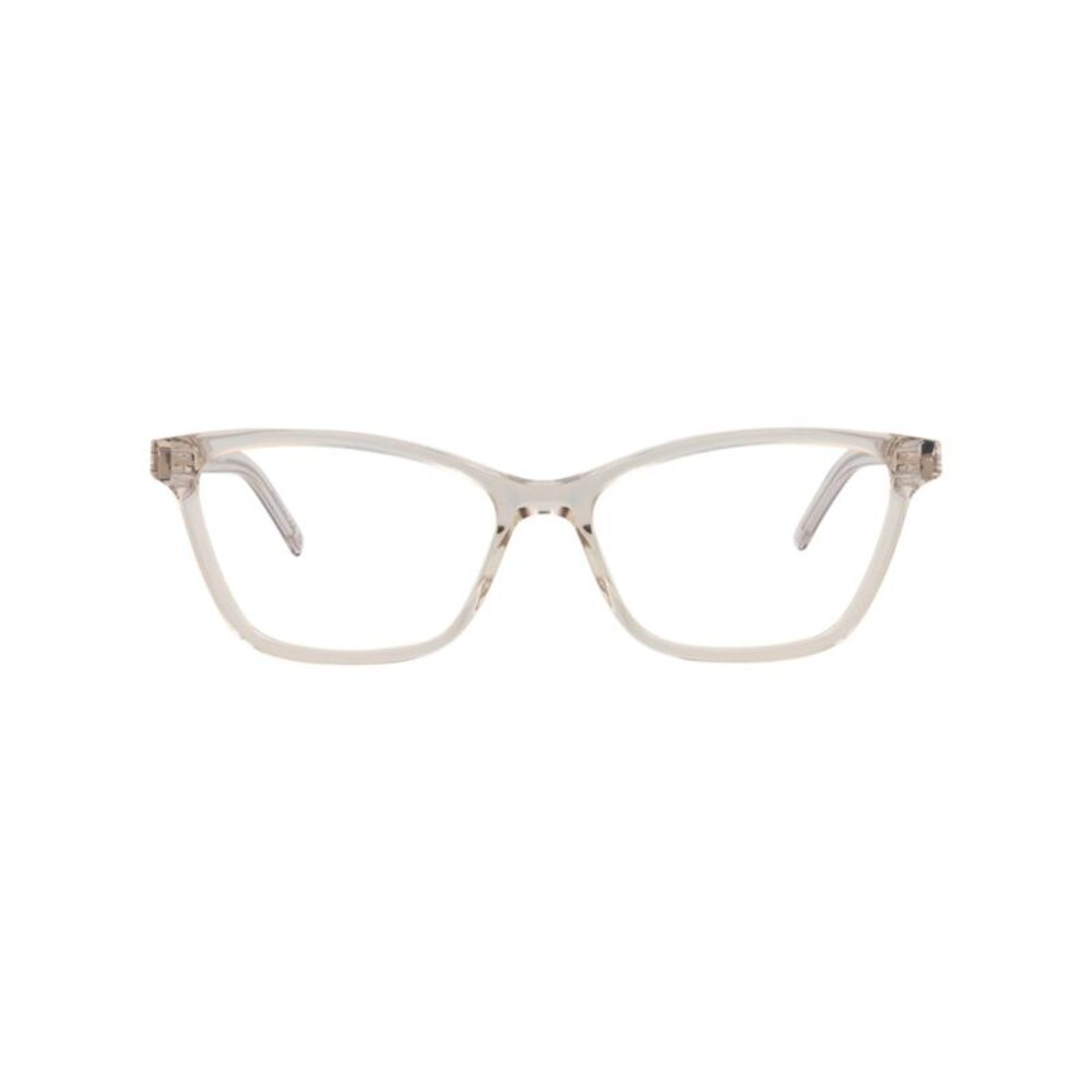 Saint Laurent Cat Eye-Frame Recycled Acetate Optical Frames Beige Womens